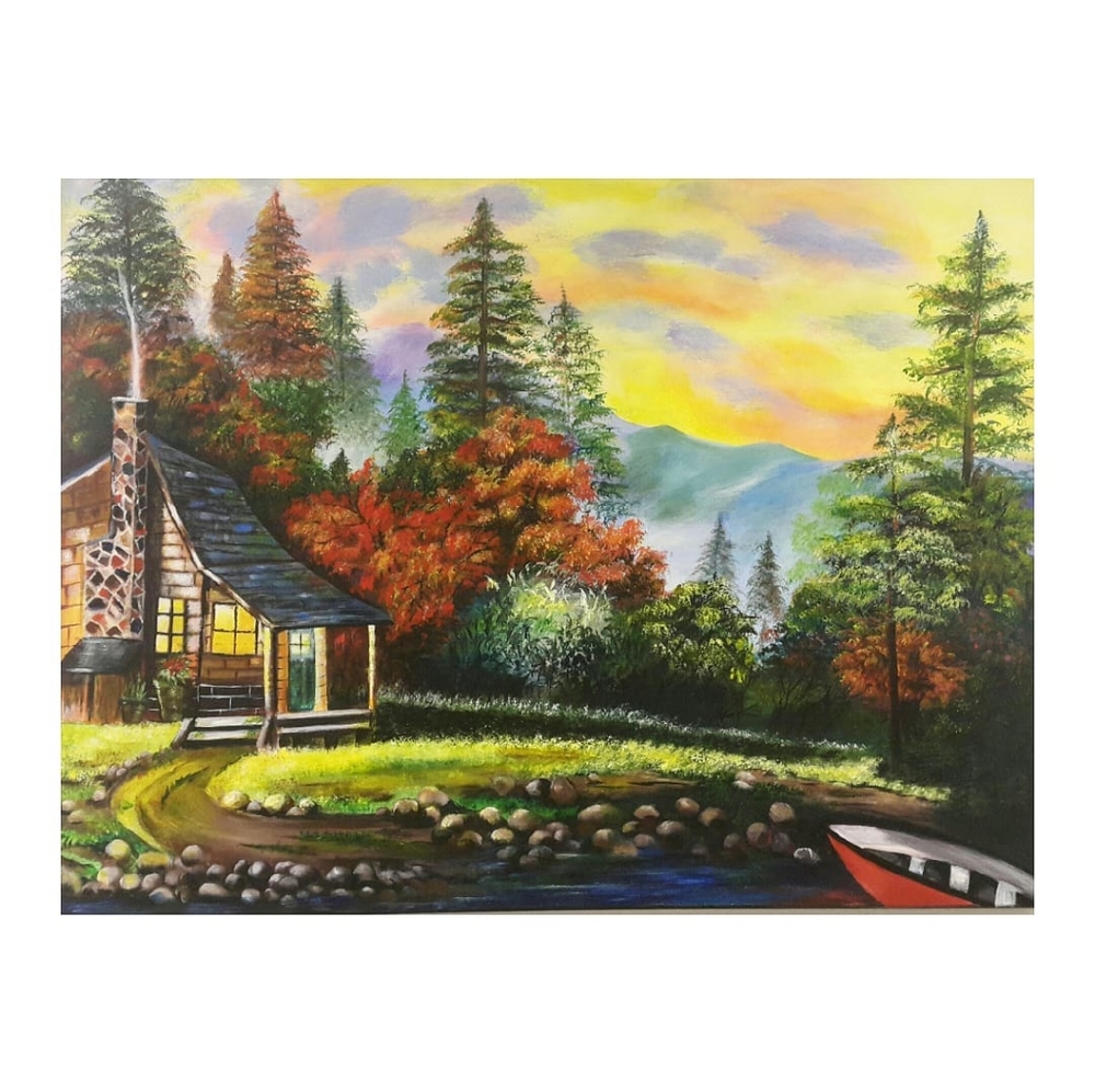 Acrylic painting on framed canvas 60x80 cm